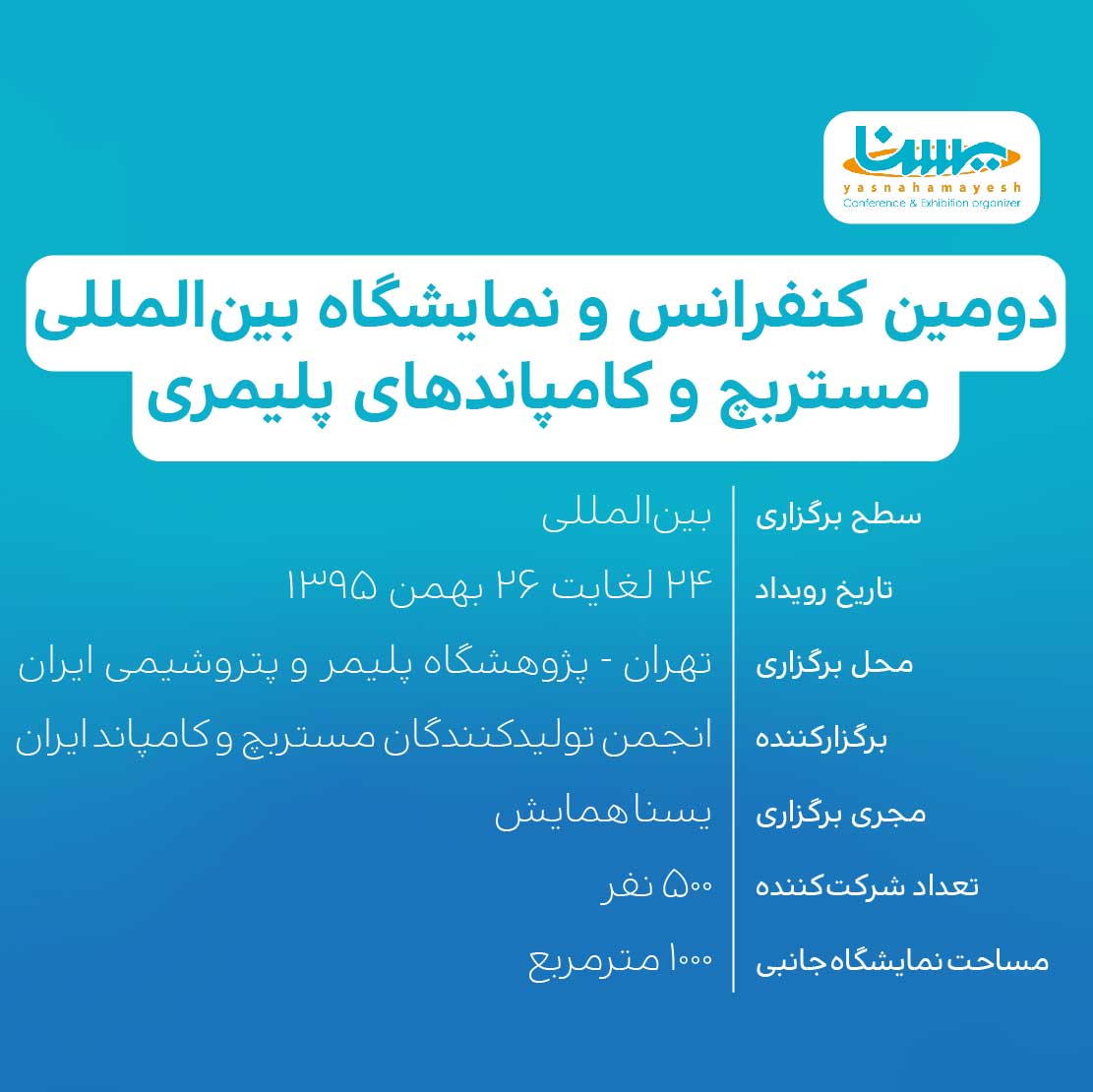 دومین کنفرانس و نمایشگاه بین المللی مستربچ و کامپاندهای پلیمری